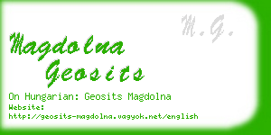 magdolna geosits business card